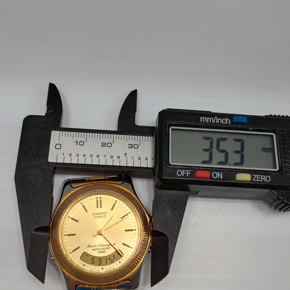 VTG Casio AQ-312W Two-Tone Analog + Digital 50M Watch New‎ Battery - Picture 8 of 13